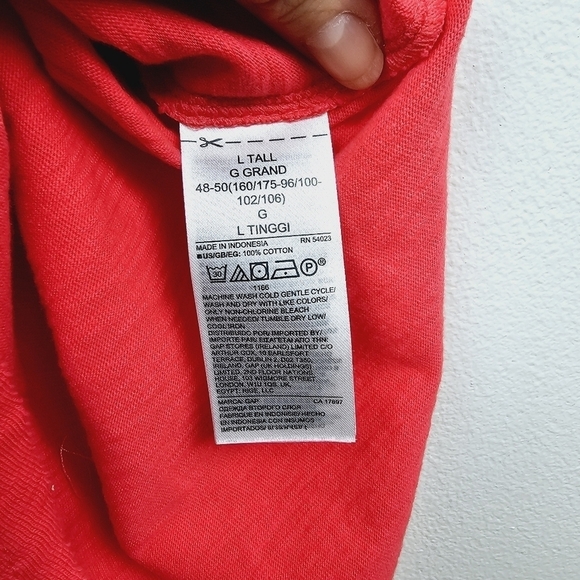 Gap Coral Sleeveless Maxi Dress NWT, size Large Tall - Picture 8 of 8